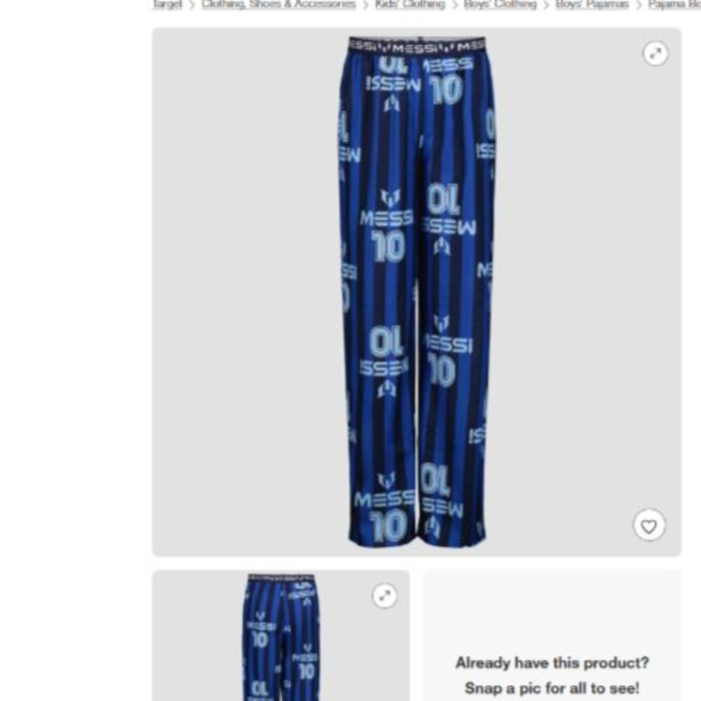 Authentic! Messi Soccer Player-  Blue Pajama Pants - *Size Large*